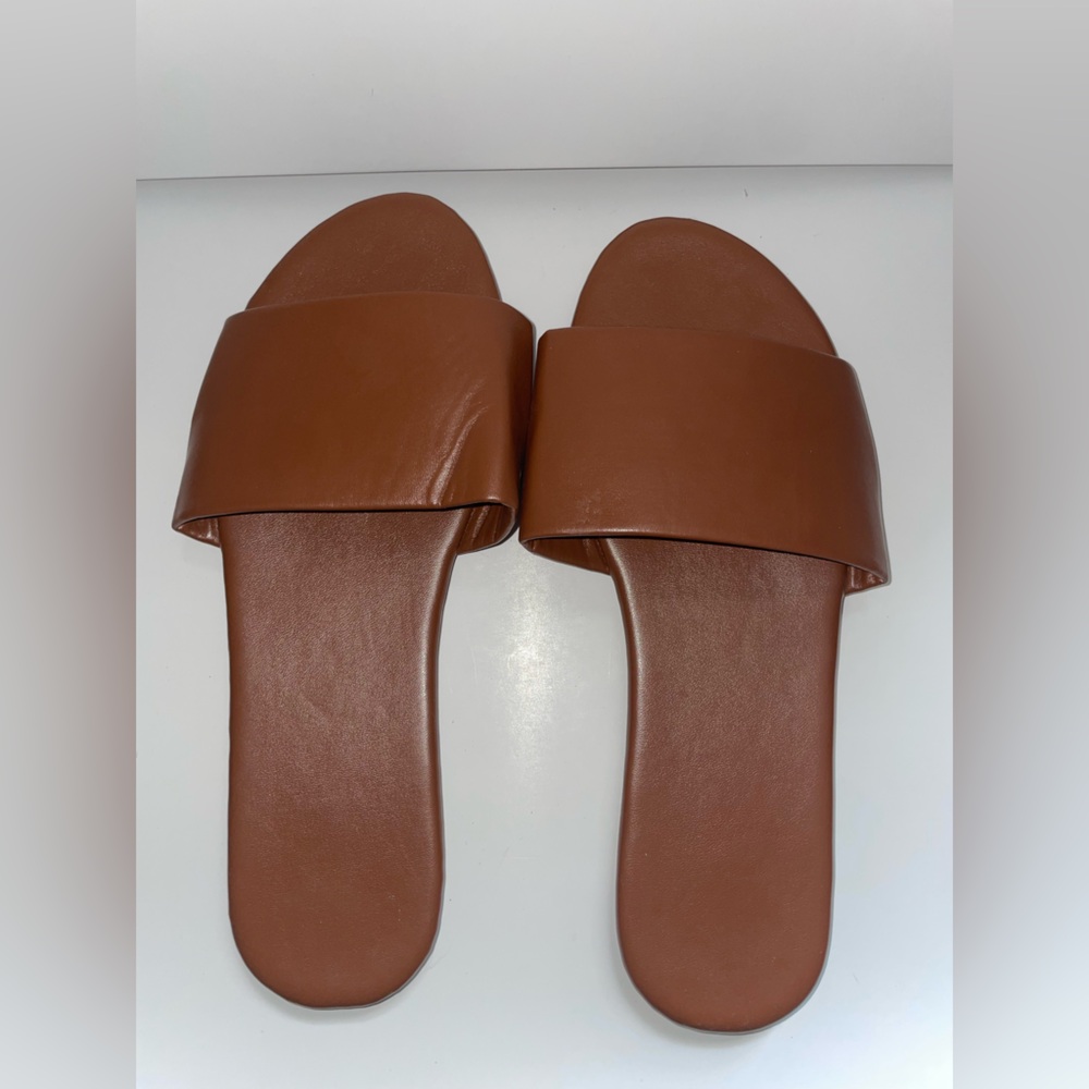 Brown Women's Slide Sandals Size 38